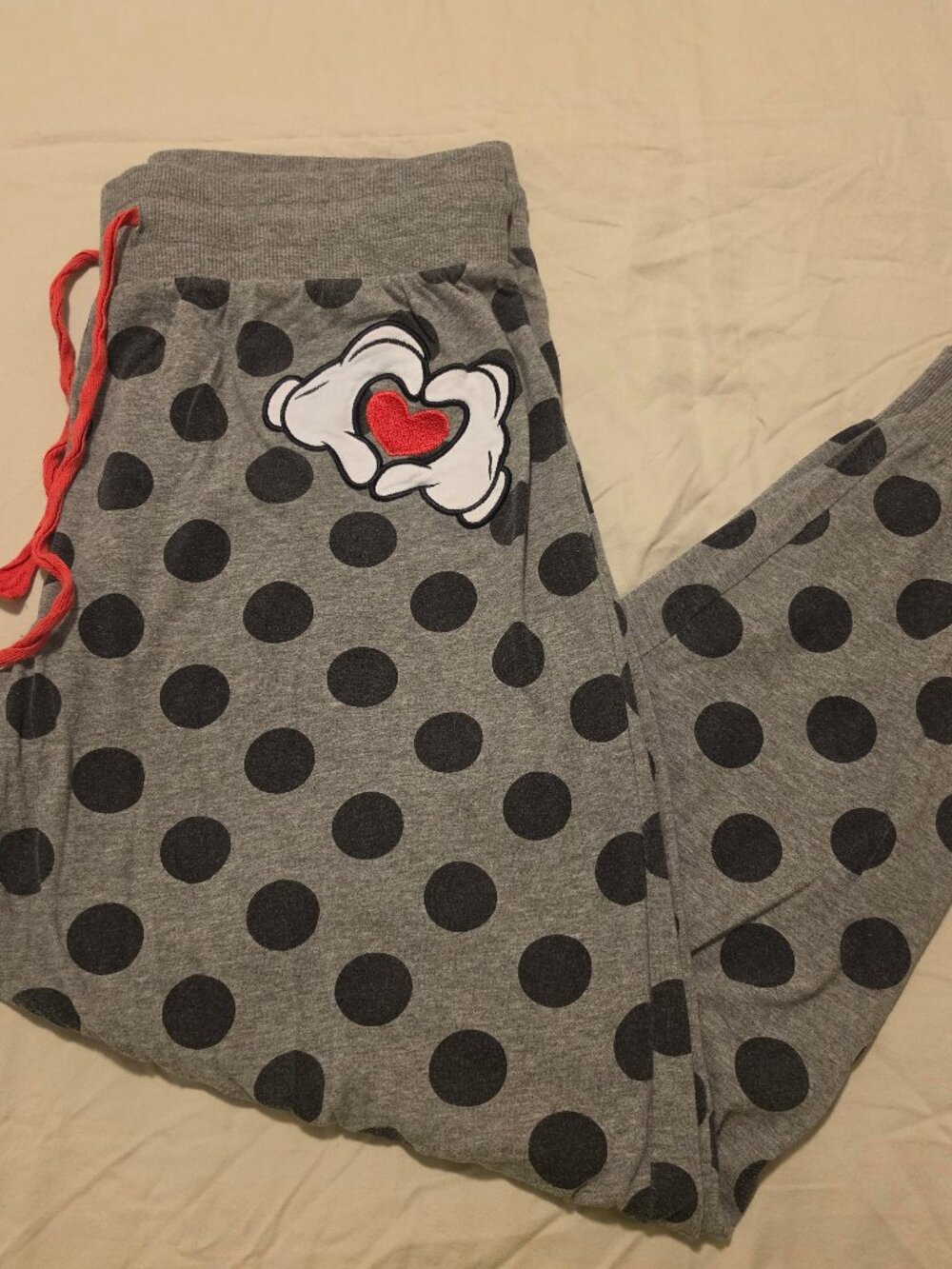 Mickey Mouse polka dot Jogger Pants Large